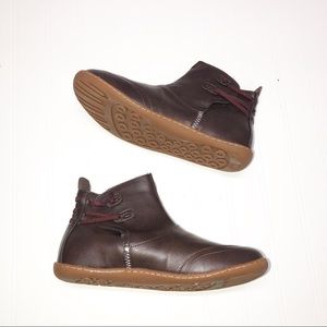 Brown Leather Booties Like New Size 39